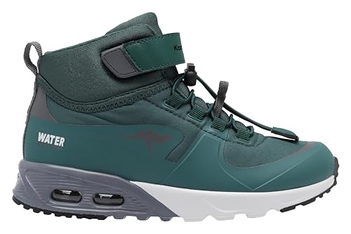 KangaROOS Unisex barn Kx-Hydro-sneakers, Deep Emeraldt steelgrey, 25 EU