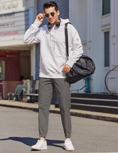 COOFANDY Mens Casual Joggers Pants Elastic Drawstring Chino Cargo Pants Hiking Outdoor Track Sweatpants