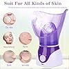 Facial Steamer Nano Ionic Face Steamer, Apstour® Face Steamer Warm Mist Humidifier Atomizer for Face Sauna Spa Sinuses Moisturizing,Unclogs Pores with 6PCS Skin Kit (Purple +6PCS Skin Care Kit)