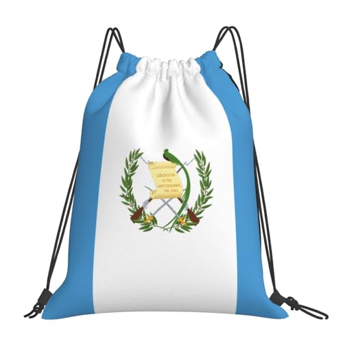 WENNGNGT Guatemala Guatemalan Flag Drawstring Bag Patriotic String Backpack Gym Sports Sackpack Yoga Dance Hiking Travel Bags for Men Women