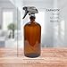 Cornucopia 32oz Amber Glass Spray Bottles (2-Pack); Brown Bottles w/ 3-Setting Trigger Sprayers; Includes Caps for Storage