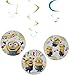 Produktbild Amscan 9907319 - Deko-Spiralen Despicable Minions, 6 Stück, Länge circa 45 cm, Hängedekoration, Kindergeburtstag