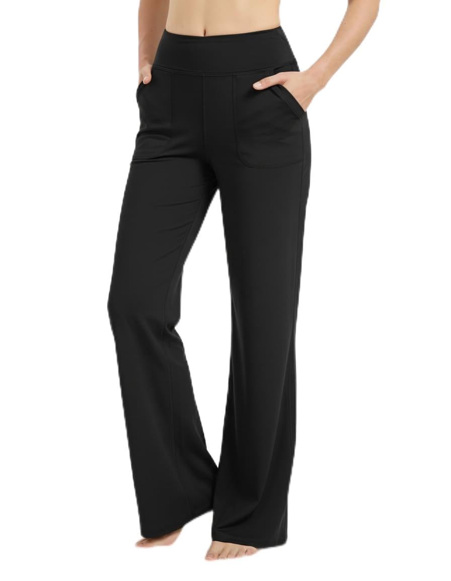 Zylioo Lang Bein Flared Leggings Yogahose Damen Lang/Extra lang,Weites Bein Bootcut Leggings Tall/Extra Tall,Fitnesshose Bootleg Jazzpants