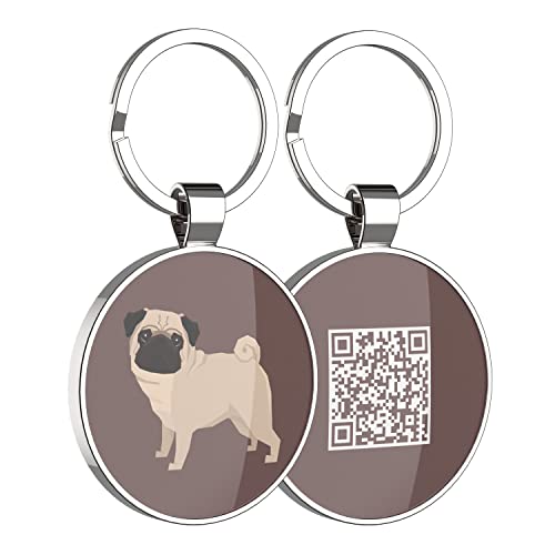 Disontag Qr Code Dog Tags, Personalized Dog Tags For Pets, Dog Id Tags, Dog Name Tags, Online Pet Page Prevent Lost/Modifiable Pug Gifts #TOP8
