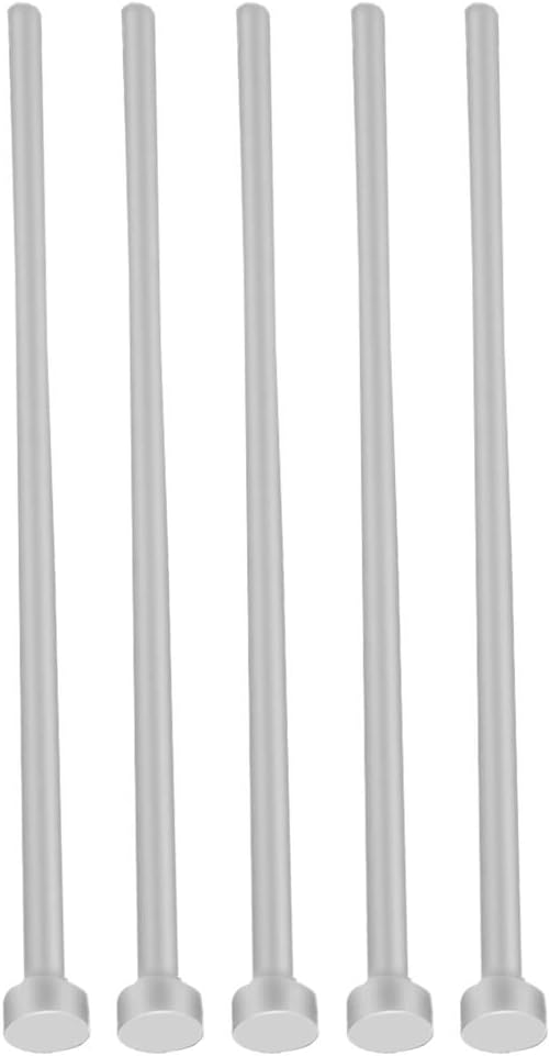 Bettomshin 3/16" Dia Round Tip Steel Straight Ejector Pin Punch 6 inch Long Silver Gray 5Pcs