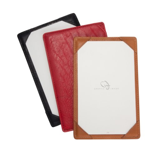 Image of Graphic Image Traditional Leather Jotters, Black