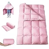 zZFocus Down Camping Blanket,Puffy Down Blanket Packable Lightweight Down Throw Quilt Water-Resistan