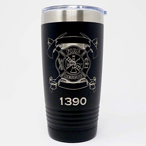 Firefighter Maltese Cross Personalized Engraved Insulated Stainless Steel 20 Oz Tumbler #TOP5