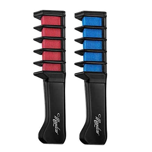 Maydear Temporary Hair Chalk Comb-Non Toxic Washable Hair Color Comb For Hair Dye-Safe For Kids For Party Cosplay Diy (2 Colors) #TOP8