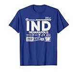 Vintage Indianapolis IND código de aeropuerto de viaje día retro Indy Camiseta