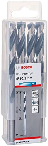 Bosch Professional 5 szt. HSS wiertło spiralne PointTeQ (do metalu, 10,1 x 87 x 133 mm, akcesoria wiertarko-wkrętarki)