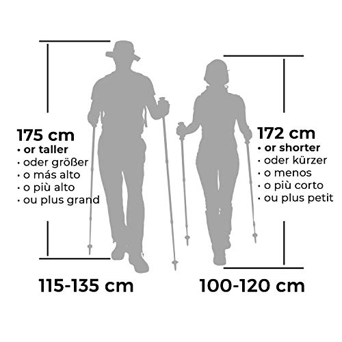 Paria Outdoor Products Tri-Fold Alloy UL Trekking Poles/Sticks - Folding, Collapsible, Adjustable, and Ultralight - Perfect for Hiking, Walking, Backpacking and Snowshoeing (100-120 cm)