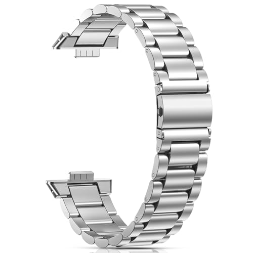 CHULN Metal Bracelet for Huawei Watch Fit 3, Adjustable Stainless Steel Replacement Bracelet for Huawei Watch Fit 3 Women Men.(No Host) - Image 2