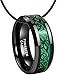 6MM Blue Tungsten Carbide Ring Celtic Dragon Blue Carbon Fibre Inlay Mens Wedding Band Size 6-13