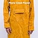 FaroLy Welding Apron Leather Welding Clothes Protective Clothing Apparel Suit Durable Leather with Tool Pockets, Style1, Yellow