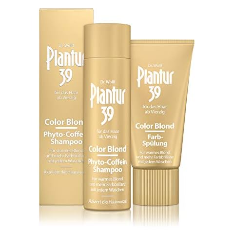 Plantur 39 Color Blond Phyto-Coffein-Shampoo, 250 ml + Farb-Spülung, 150 ml - Für warmes Blond bei jedem Waschen | Gegen menopausalen Haarausfall Cover