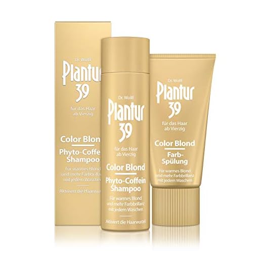 Plantur 39 Color Blond Phyto-Coffein-Shampoo, 250 ml + Farb-Spülung, 150 ml - Für warmes Blond bei jedem Waschen | Gegen menopausalen Haarausfall