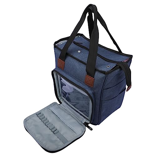 Sac de rangement pour outils à tricoter en tissu avec compartiments