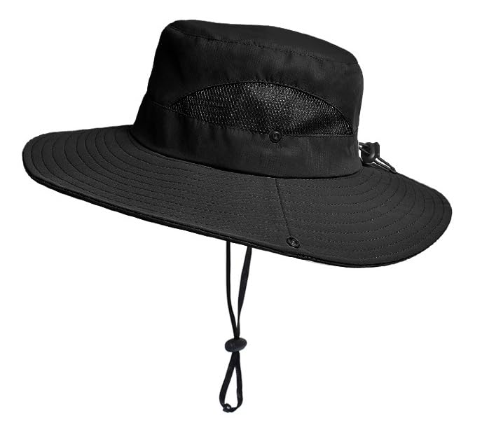 Image of Sun Hat for Women Summer UV Protection Beach Hat with Ponytail Hole