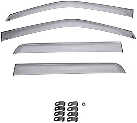 WellVisors Window Visors Wind Deflectors Compatible with Ford F150 Crew Cab 2015-2020 Series Premium Series Rain Guards 3-847FD015