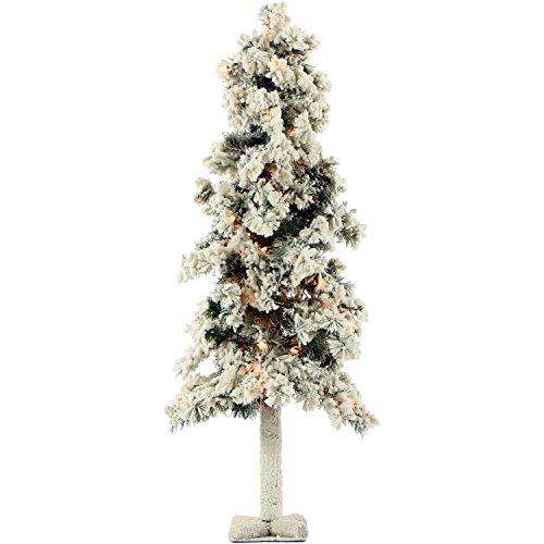Fraser Hill Farm 4-Ft. Snowy Christmas Tree With Clear Lights, Snow Alpine (Ffsa040-1Sn) #TOP13