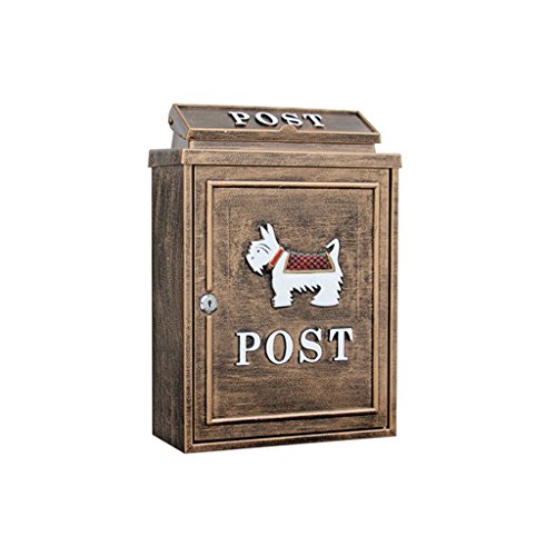Preisvergleich Produktbild RLJJCS Regendichtere Villen-Mailbox-Wand des europäischen wasserdichten Briefkastens im Freien und Schlosspostfach kreativer Briefkastenstadtbriefkasten-Landbrief... Briefkasten