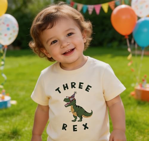 Image of Toddler Boys Girls 3rd Birthday Shirts for Baby Kids 3 Years Old Birthday Outfit for Party Short Sleeve Tshirt