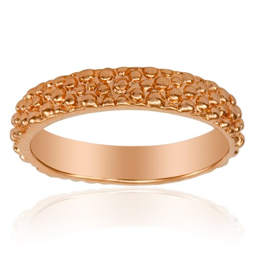 Aya Azrielant18K Rose Gold over Sterling Silver Beaded Stackable Designer Ring