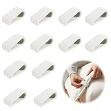 CZlinOduMMX 12 Piezas Clips De Fijación para Edredón Antideslizante Clips para Edredones Clips De Edredón con Diseño Sin Alfileres para Fundas Nórdicas Fijas, Ropa, Cortinas (Blanco)