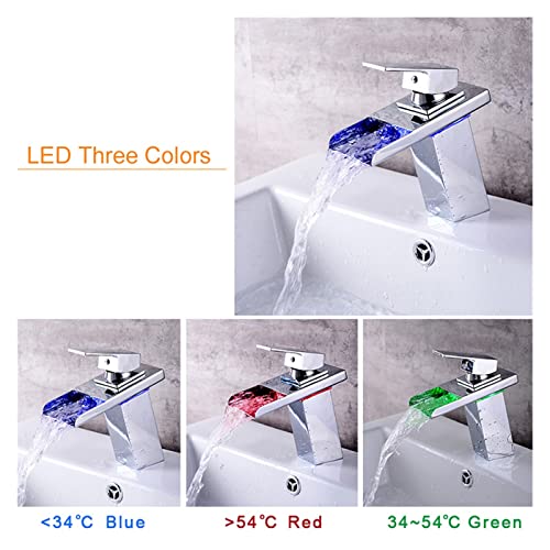 Oesen Shower Panel Tower Led Lights Bathroom Basin Faucet Waterfall Brass Chrome, Cold Hot Sink Mixer Tap Led Shower Column Stainless Steel Brushed #TOP1