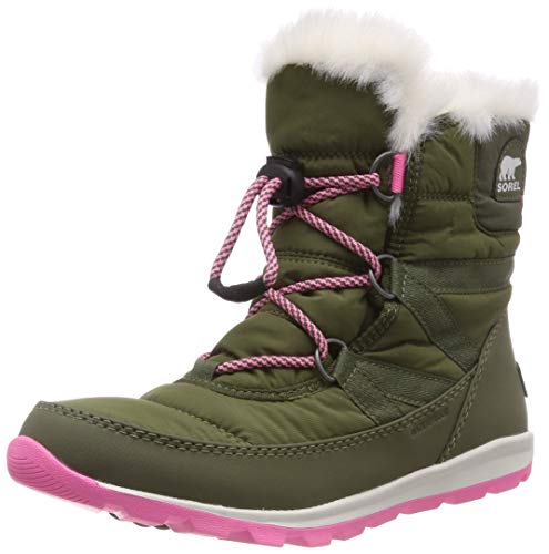 SOREL - Youth Whitney Short Lace Waterproof Snow Boots for Winter with Faux Fur Cuff