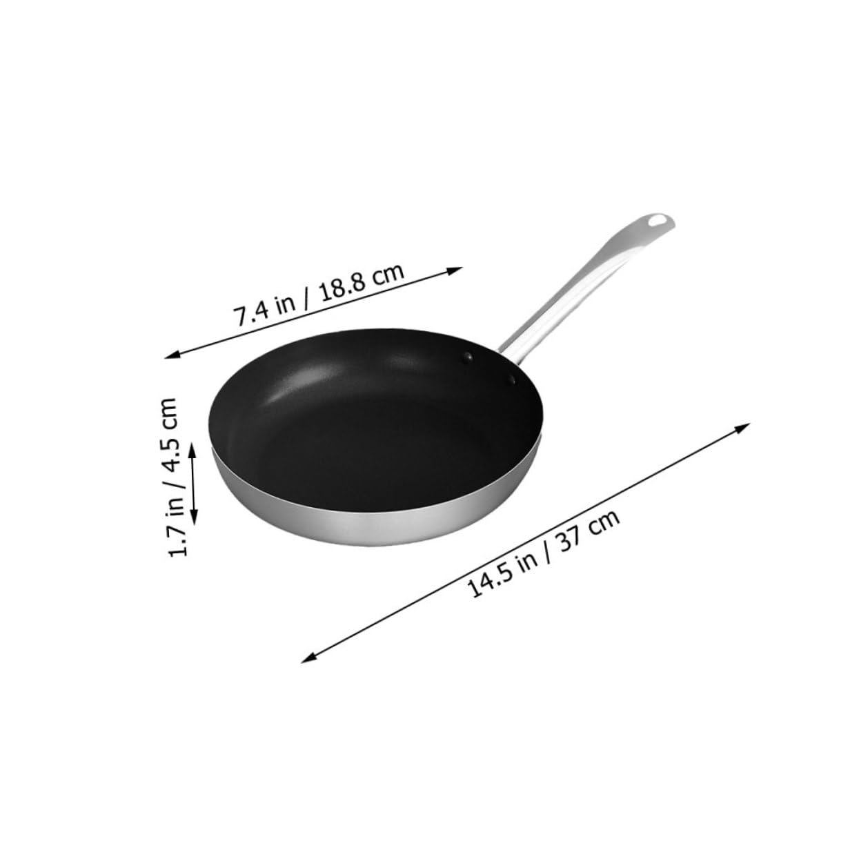 DECHOUS Cooking Pan Nonstick Frying Pan Set Aluminum Skillet Handle Heat Resistant Anti-scalding