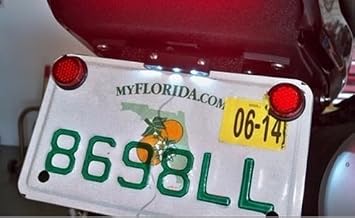 Motorcycle LED License Plate Light Tag