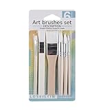 Malpinsel-Set, Nylon, Haarkunst, Aquarell, für Acrylmalerei, 6-teilig