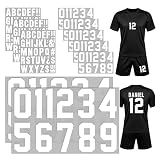 JEOYEOR 218 Pcs Iron-On Letters and Numbers Set for Clothing, 8' & 2.5' Digits for Jerseys, 2' Alphabet, Heat Transfer Vinyl Patches Stickers for DIY Fabric and Sports Uniforms (White Classic)