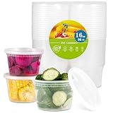 TashiBox [16 oz-36 Sets, Plastic Deli Food Storage Freezer Containers With Airtight Lids，Plastic Microwavable Soup Containers