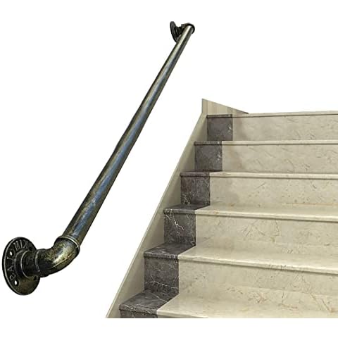 ADVAP Staircase Banister Hand Rails Handrail Brackets Kit - 1ft - 20ft, Corridor Anti-Skid Safety Grab Bar Lead Direct to Stairwell or Cellar entryway - Vintage Bronze (Size : 1ft/0.3m) Cover