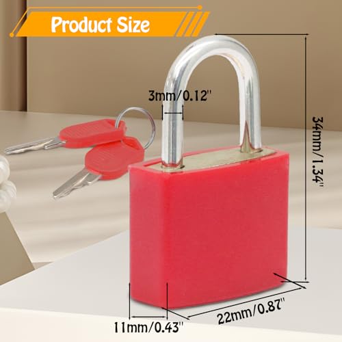 Bonsicoky 6 Pack Suitcase Locks with Keys - Multicolor Metal Luggage Padlocks - Mini Keyed Padlocks for Suitcase, Backpack, Boxes, Travel Bags, Locker - Image 3