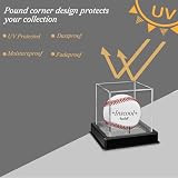 Inscool Acrylic Display Case , UV Protected Baseball Display Case Baseball Holder Acrylic Cube Clear Box Memorabilia Display Cases ,Autograph Display Cases&Storage Baseball Display Case (High Class)