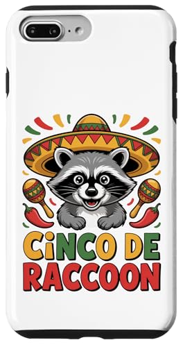 Cinco de Raccoon �ʔ������L�V�J���t�B�G�X�^���� �X�}�z�P�[�X iPhone 7 Plus/8 Plus �p