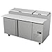 Asber APTP-67 67.25" Two-Door Refrigerated Pizza Prep Table, Stainless Steel, 115v