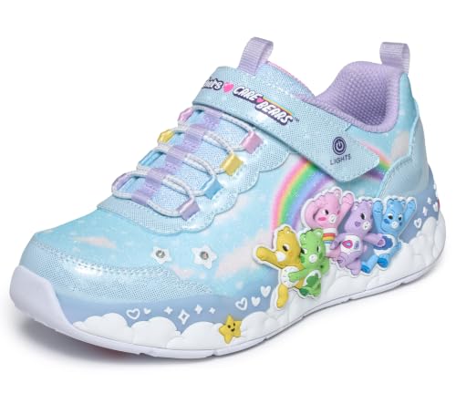Skechers Hugs N SNUGS - Zapatillas Deportivas para niña, Color Azul sintético/Textil/Ribete múltiple, Talla 1.5 UK Niño