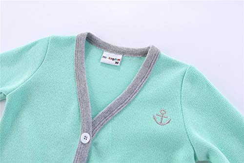 Mud Kingdom Boutique Toddler Boys Cardigan Cute Mint Green Knit Outerwear 3T #TOP2