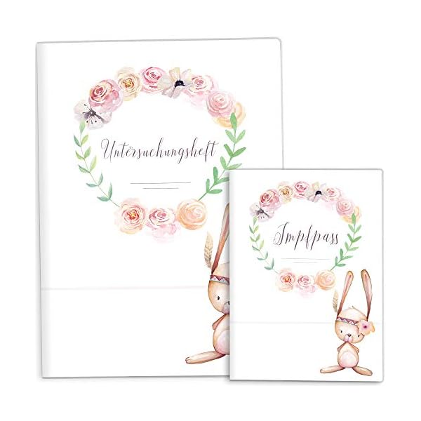 OLGS U-Heft und Impfpasshüllen Set Cute Boho | Hochwertige Untersuchungsheft Hülle & Impfpasshülle schöne Geschenkidee…