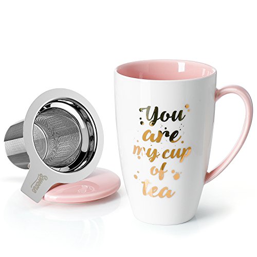 Sweese 201.209 Porcelain Tea Mug with Infuser and Lid - You Are My