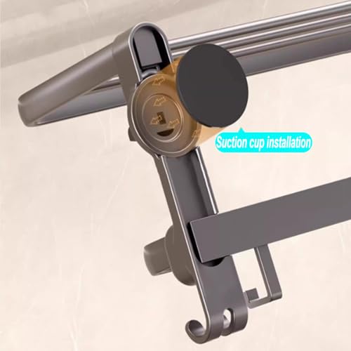Support mural pliable à ventouse : rangez sans percer le carrelage de douche - 7