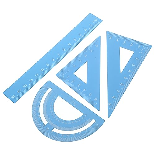Homoyoyo 1juego Herramientas De Dibujo De Geometría Regla Transportador y Cartabón Para Estudiantes y Profesionales Matemáticas y Diseño