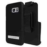 Seidio SURFACE with Metal Kickstand Case & Holster Combo for the Samsung S7 Edge - Non-Retail Packaging - Black/Black