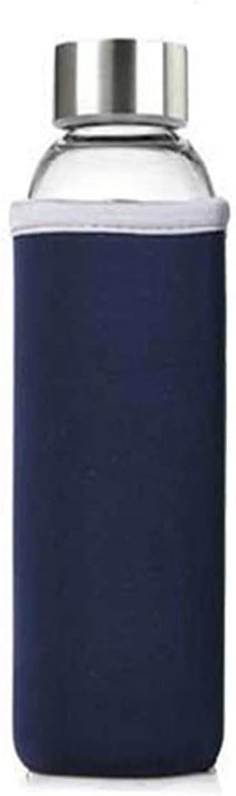 INLIMA Drinking Glasses 360ml 550ml 280ml Sport Style Glass Water Bottle Portable Bicycle Tour Solid Transparent Office Bottle (Color : Blue)