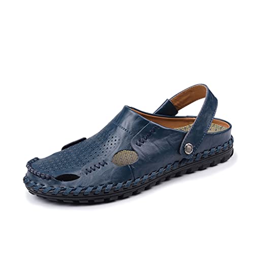 Men Sandals Genuine Leather Beach Trekking Comfortable Outdoor Beach Slippers Size(43)